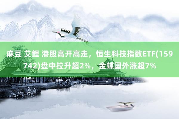 麻豆 艾鲤 港股高开高走，恒生科技指数ETF(159742)盘中拉升超2%，金蝶国外涨超7%